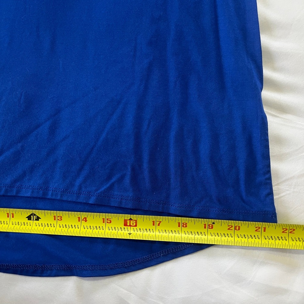 Cable & Gauge Royal Blue V-Neck Pocket Tee High-Low Hem Medium cobalt basics - Picture 9 of 10